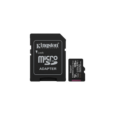 MICRO-SD SDCS3 KINGSTON 128GB CANVAS Select Plus Gen3 100MB-s with Adapter