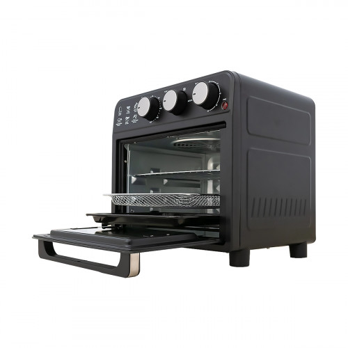 HORNO Y FREIDORA DE AIRE Q-ONE AF-20M-3 60-230Grd.Cent. Reloj-60Min. Puerta-Vidro-Rest. 4 Acc. 110V