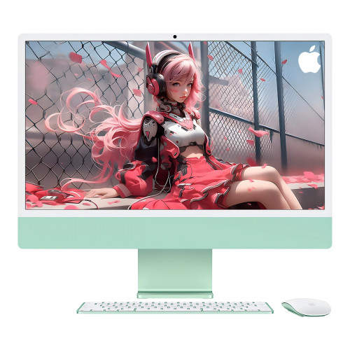 COP. APPLE IMAC AIO M4 10-Core  16GB 256GB-SSD 24Inch-4.5K BT WIFI CAM. IOS Green