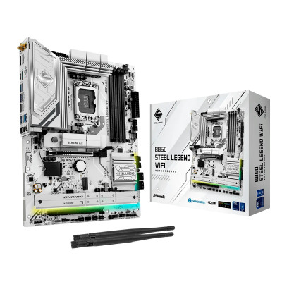 MBO ASROCK B860 Steel Legend WIFI Intel Core Ultra LGA1851 4DDR5-8666 HDMI DP 4M.2 PCIe5.0 ATX