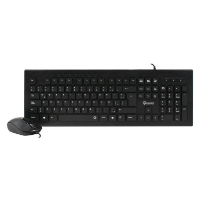 COMBO TECLADO-MOUSE QUASAD WIRED 1.5MTS QC-4400U NEGRO