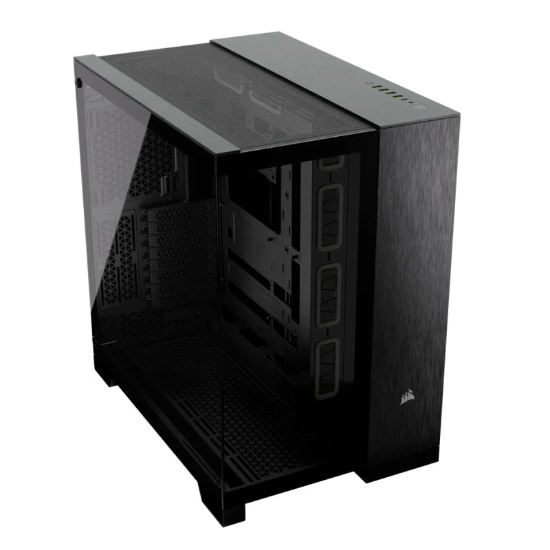 CASE CORSAIR ATX 6500X Mid-Tower DUAL-CAMERA Tempered Glass 3USB3.2 HD-Audio Black-Obs.-Alum