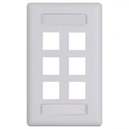FACEPLATE CLASISIC 6PORT 1G W-STATION ID BLANCO