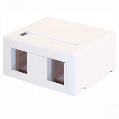 SURFACE MOUNT BOX 2 PORT BLANCO