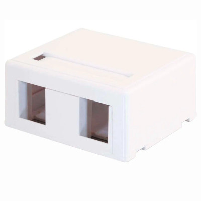 SURFACE MOUNT BOX 2 PORT BLANCO