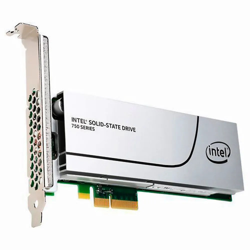 SOLID STATE DRIVE INTEL 750 SERIES 400GB NVME PCIE 3.0 X4 2.5INC. X 15MM U.2