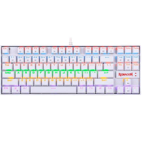 Teclado  Kumara K552w-Rgb-1r-Sp Red Switch Mecanico Blanco Rgb Redragon GAMER