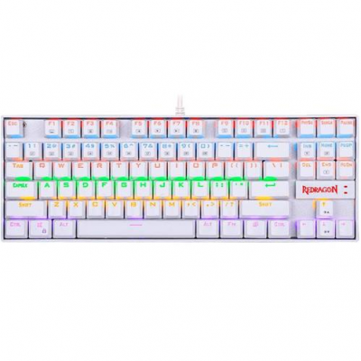 Teclado  Kumara K552w-Rgb-1r-Sp Red Switch Mecanico Blanco Rgb Redragon GAMER