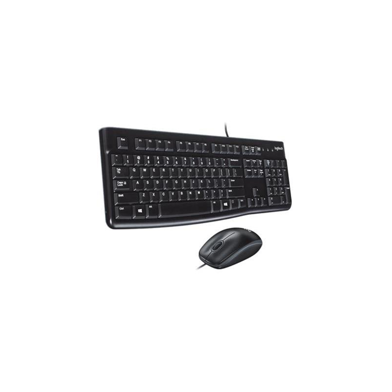 Teclado + Mouse Logitech Mk120 Alambrico Usb