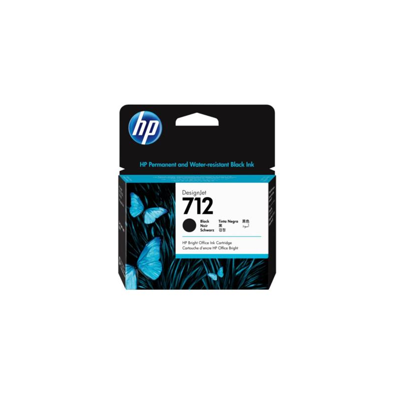 HP 712 38-ml Black DesignJet Ink Cartridge