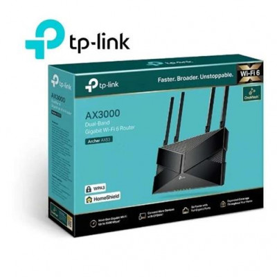 ROUTER TPLINK WIFI 6 AX3000 Mbps 4 PUERTOS GIGABIT 4 ANTENAS