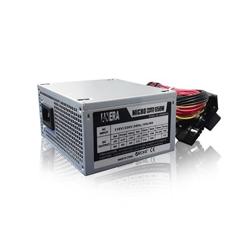 Fuente de Poder 650W ANERA Micro ATX