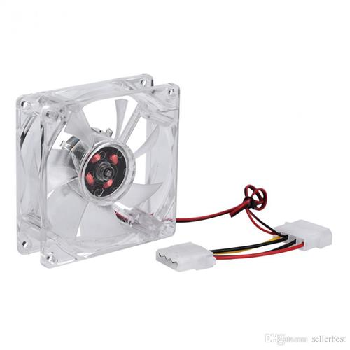 Cooling fan 8025 de poder 4 pines LUZ LED