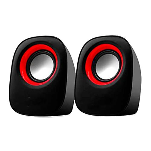 Parlante Usb 2.0 Para Pc Negro/Rojo Modelo s-371