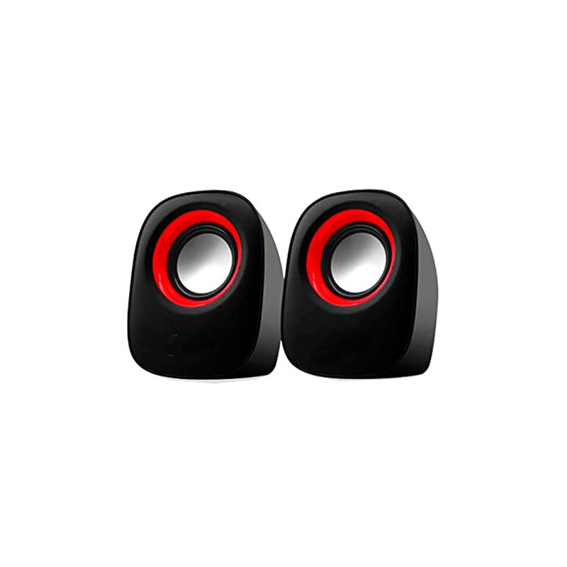 Parlante Usb 2.0 Para Pc Negro/Rojo Modelo s-371
