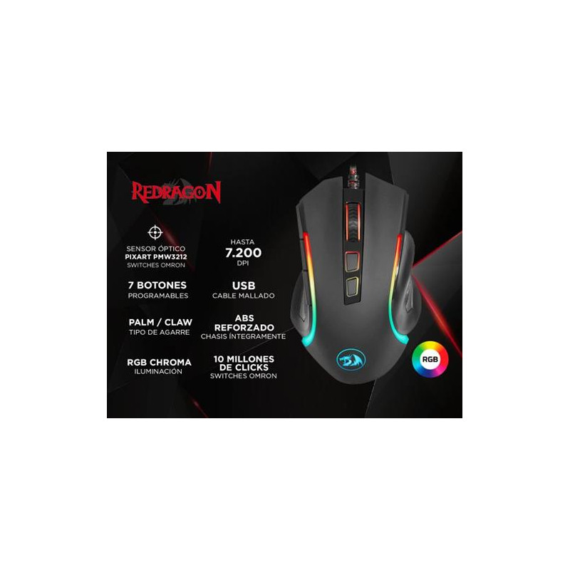 MOUSE GAMER  GRIFFIN M607 REDRAGON
