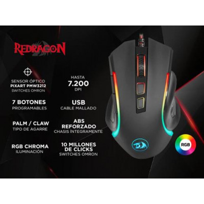 MOUSE GAMER  GRIFFIN M607 REDRAGON