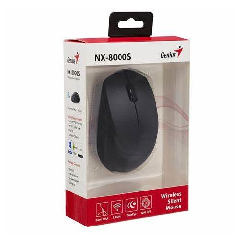 MOUSE  WIRELESS GENIUS NX-8000S  USB NEGRO