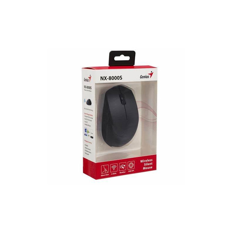 MOUSE  WIRELESS GENIUS NX-8000S  USB NEGRO