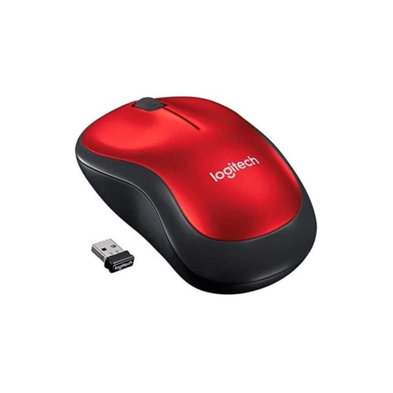 MOUSE LOGITECH  WIRELESS M185 RED