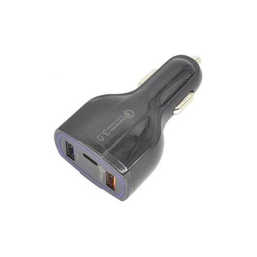 CARGADOR CIGARRERA TIPO C USB3.0+USB3.5A 7AMP