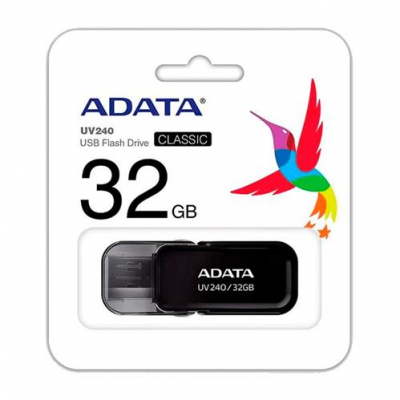 Flash Memory  Adata 32 Gb AUV240 2.0 - NEGRO