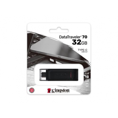 Flash Memory Kingston DataTraveler 70 DT70 32GB USB-C Black