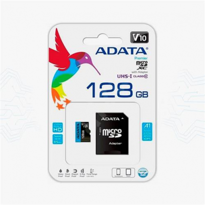 Tarjeta de memoria ADATA 128GB con  ADAPTADOR UHS-I CLASS 10