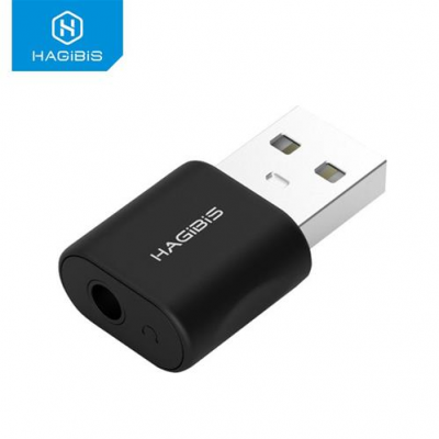 Tarjeta De Sonido Usb A Jack 3.5 Tripolar Aud/Mic Hagibis