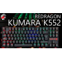 TECLADO  KUMARA K552-RGB SWITCH AZUL MECANICO NEGRO  REDRAGON GAMER
