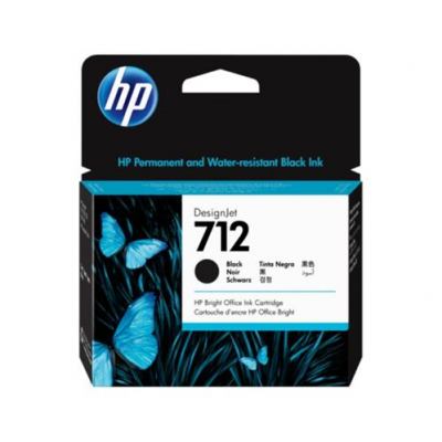 HP 712 38-ml Black DesignJet Ink Cartridge