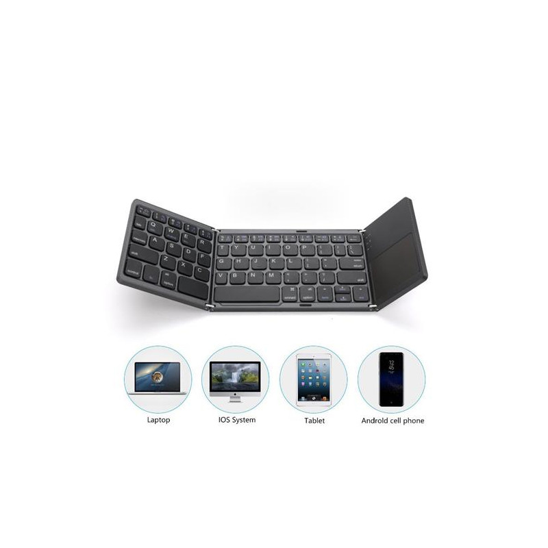 Teclado Wireless DEVIA plegable con touchpad   serie Lingo