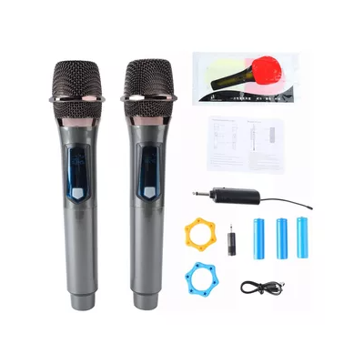 MICROFONO NITRON INALAMBRICO DE MANO 2 CANALES UHF Prodessional Microphone