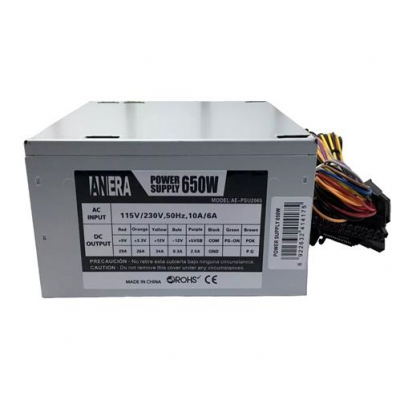 Fuente de poder 650 Watts + cable de poder