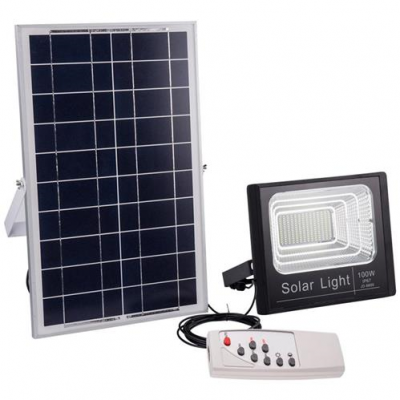 Reflector LED SOLAR incluye panel 100W IP67