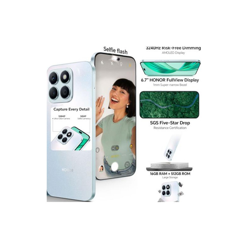  HONOR X8B 8+512GB SILVER (Teléfono celular smartphone)