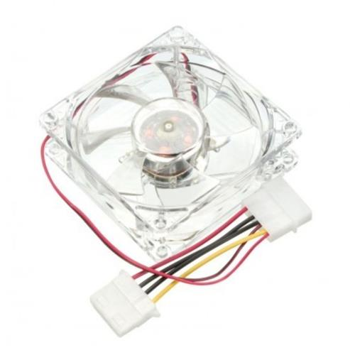 Ventilador 12x12cm 12v 0.16a Luz Led Azul 4p Trans