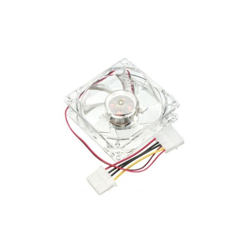 Ventilador 12x12cm 12v 0.16a Luz Led Azul 4p Trans