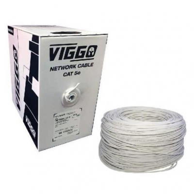 1 rollo cable 305m UTP cat 5e blanco ViGGO