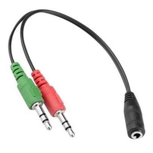 CABLE EN Y 3.5MM TRIPOLAR PC AUDIFONO Y MICROFONO