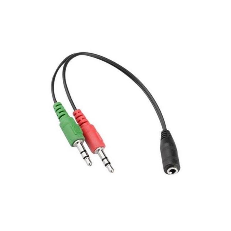 CABLE EN Y 3.5MM TRIPOLAR PC AUDIFONO Y MICROFONO