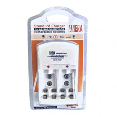 Cargador compacto pilas 4/AA AAA 9V