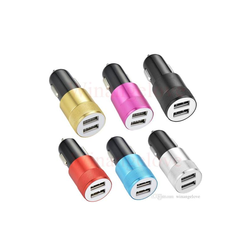 Cargador De Auto Doble Metalizado