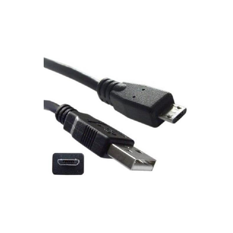 Cable USB a Micro 5P 1.5M T/cordón Negro tipo V8