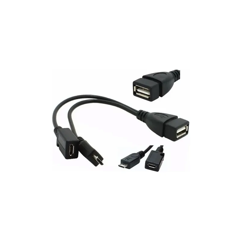 CABLE OTG MICRO USB MACHO/HEMBRA DE 20CM
