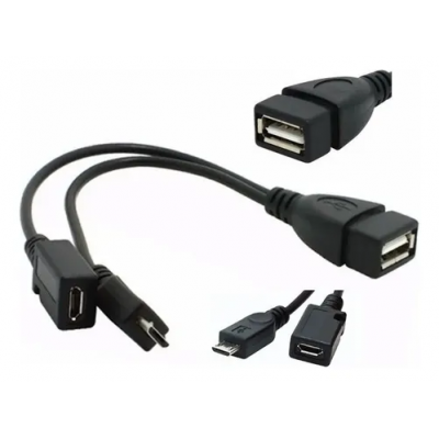 CABLE OTG MICRO USB MACHO/HEMBRA DE 20CM