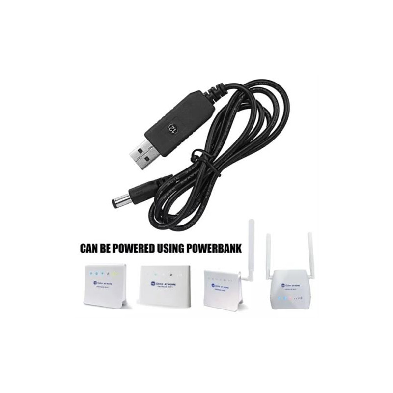 CABLE CONVERTIDOR DE VOLTAJE, FUENTE DE ALIMENTACIÓN, USB, DC 5V A DC 12V