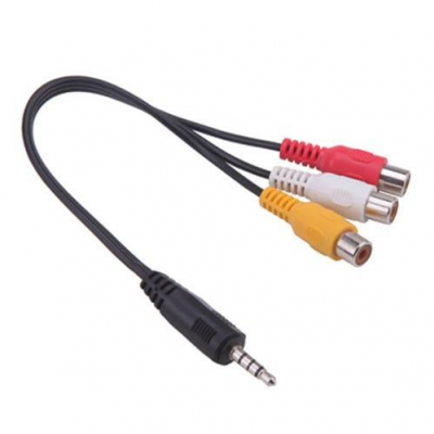 Cable 3.5mm tripolar macho a 3RCA hembra 30 cm