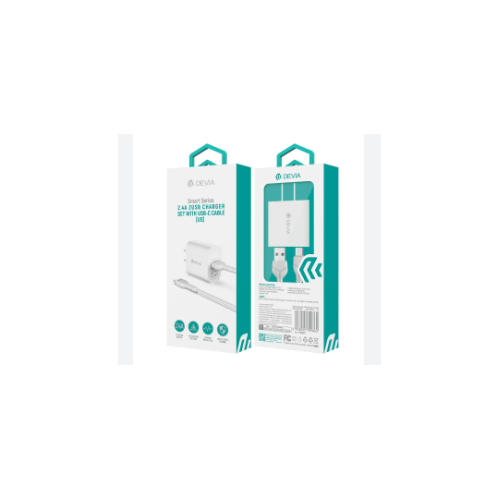 Cargador Devia Smart Series QC 18W Fast Charger Set With Type-C Cable(US)