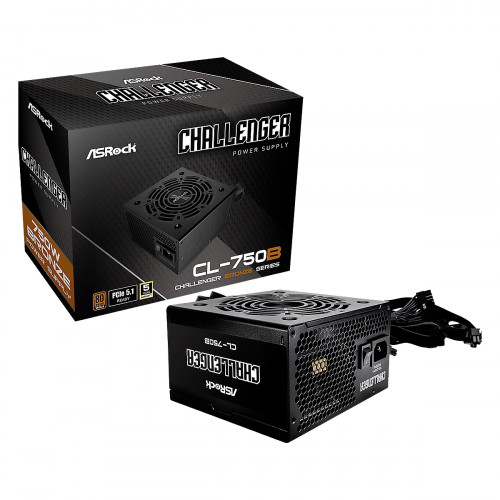 POWER SUPPLY ASROCK 750W 80 PLUS BRONCE 120mm PCI5.1 Ready